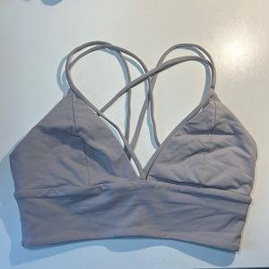 lululemon Gray strappy bra top size 6
